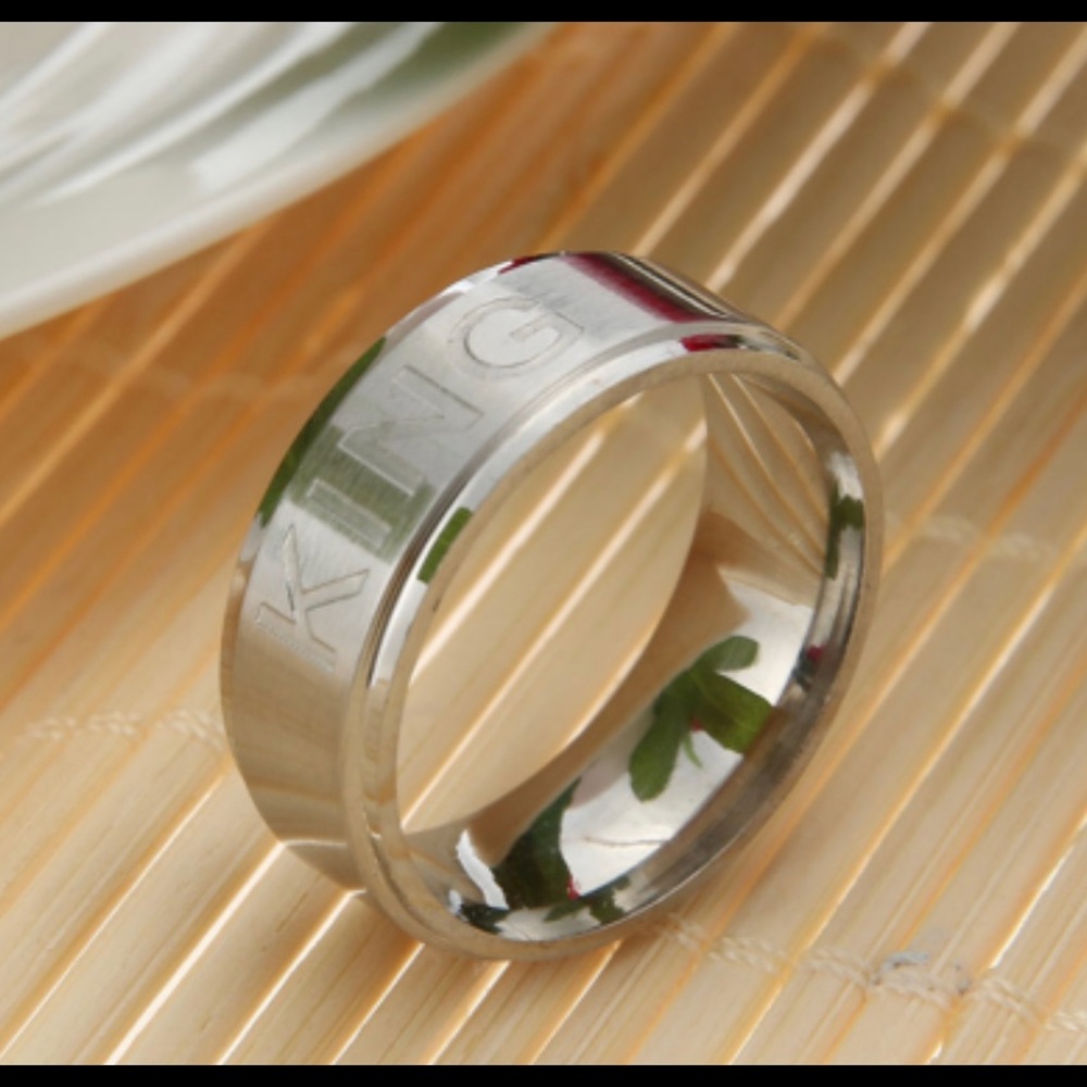 King Stainless Steel Wedding Band Ring